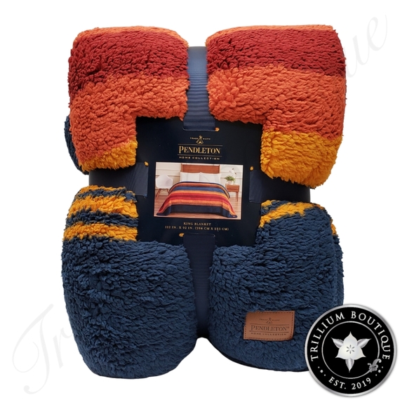 Pendleton Bedding Pendleton Soft Sherpa Fleece Blanket Grand Canyon